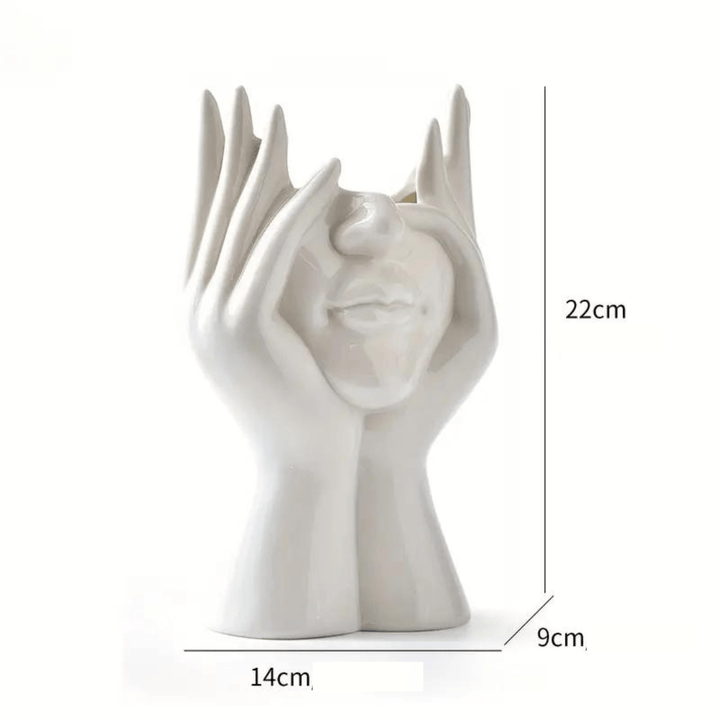 "Unique and Modern Ceramic Vase, Decorative Flower Vase for Living Room and Office" | Bowlift