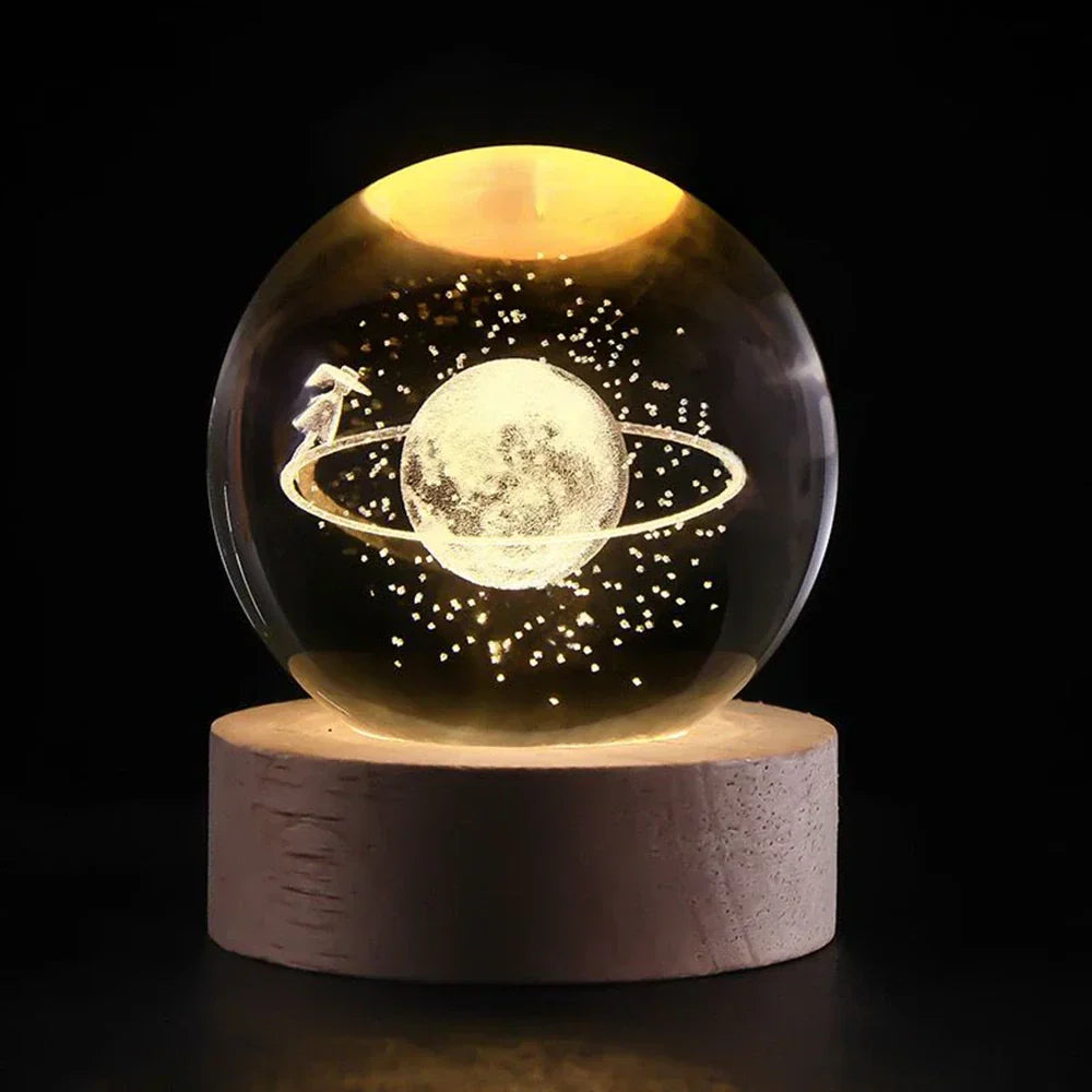 BowLift | LED Night Light with 3D Crystal Sphere