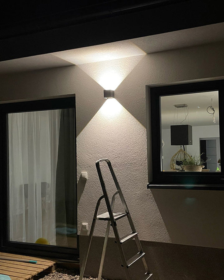 BowLift | LED Outdoor Up Down Wall Light | Waterproof Metal Fixture for Patio. Garden & Entryway Illumination
