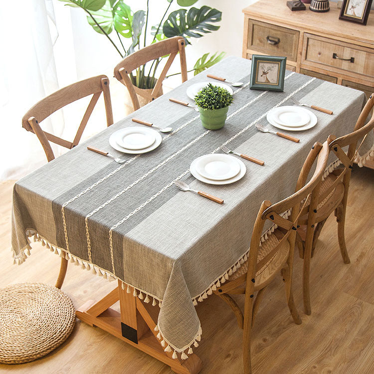Decorative Fringed Tablecloth