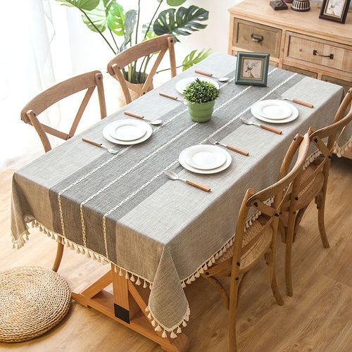 Decorative Fringed Tablecloth