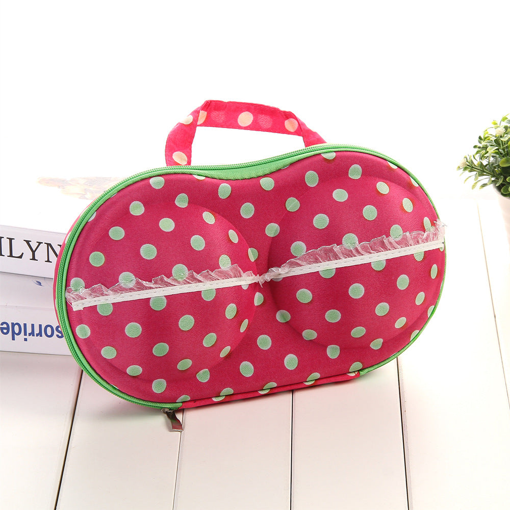 Polka Dot Travel Makeup Organizer Case Bowlift