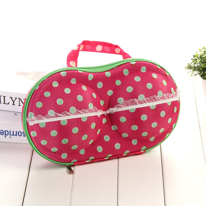 Polka Dot Travel Makeup Organizer Case Bowlift