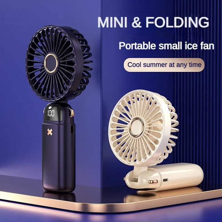 Portable USB Handheld Mini Fan with Phone Stand | Bowlift