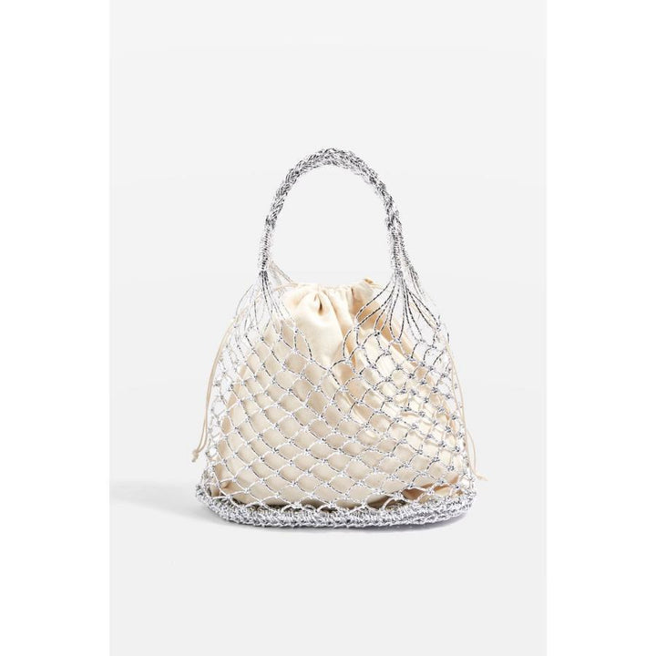 Hand-knotted mesh tote bag with luxurious lining Bowlift