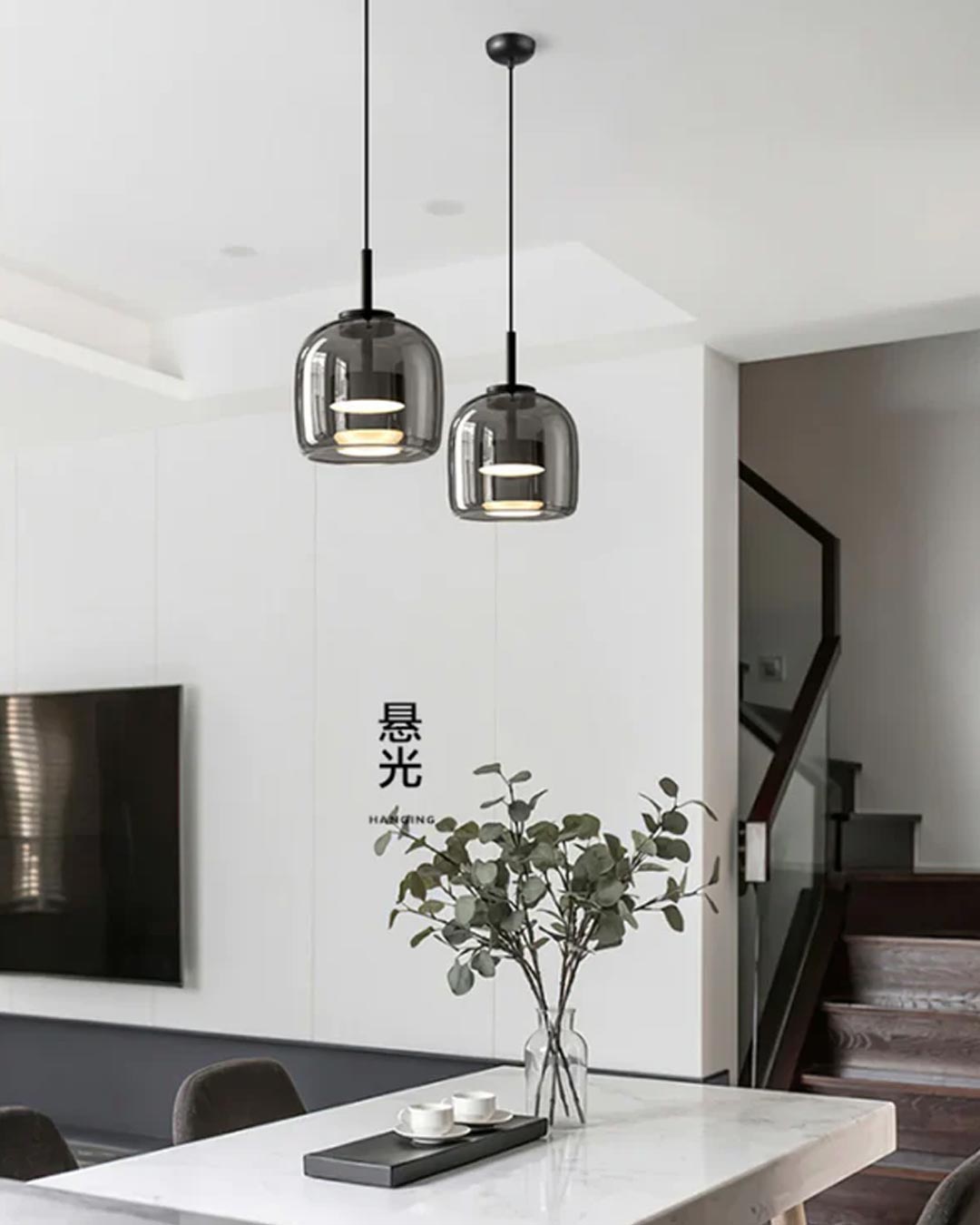 BowLift | Valentino pendant light - Smoke - Set of 2