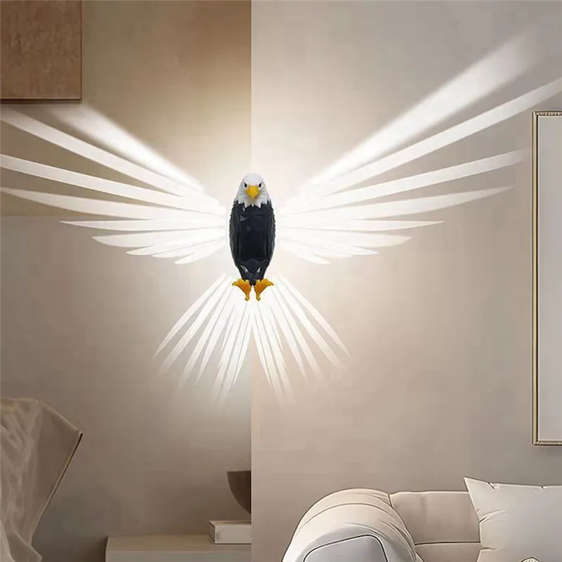 BowLift | 3D Eagle Wall Light | Patriotic LED Lamp | PETG Material | Warm White Illumination