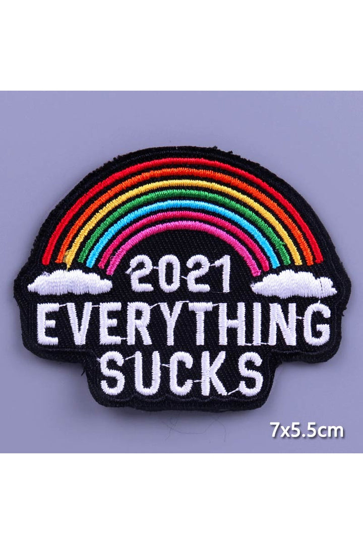 On Fire Embroidered Patches | Bowlift
