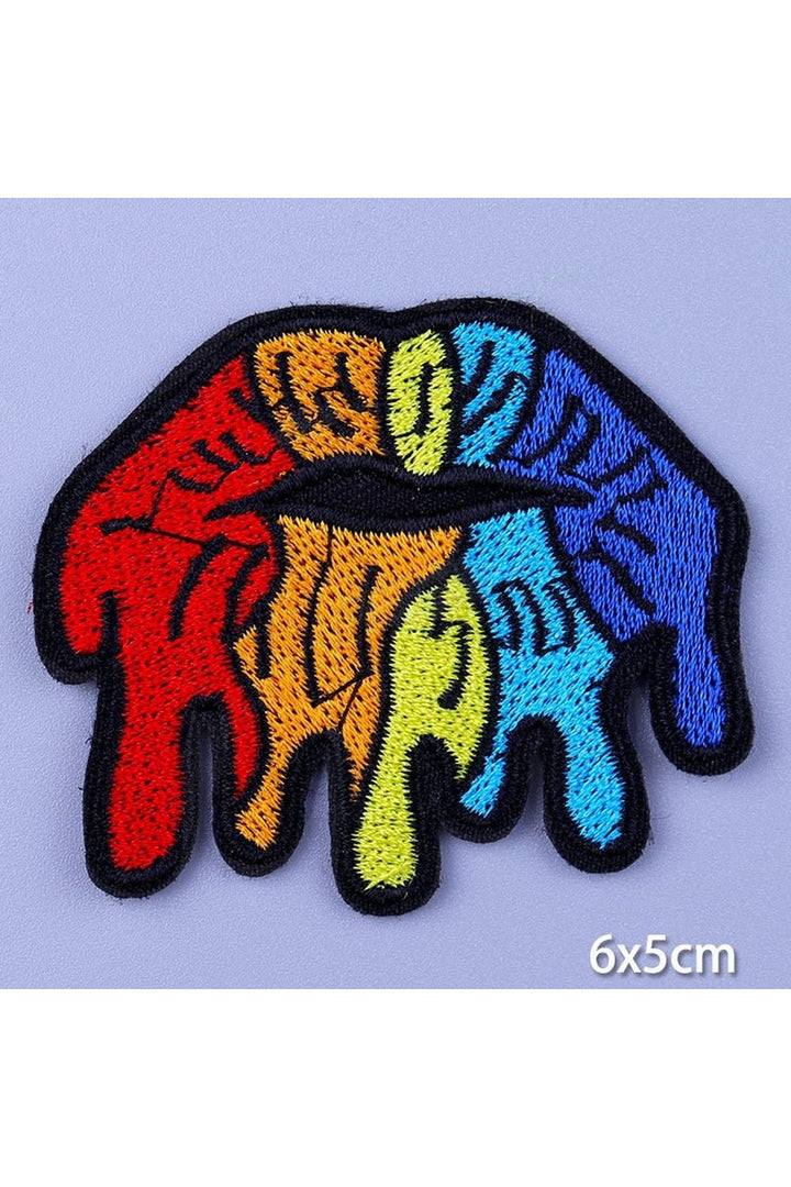 On Fire Embroidered Patches | Bowlift