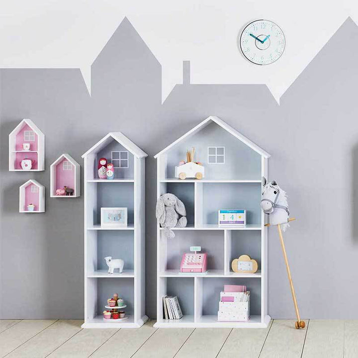 Decorative Multi-Compartment House-Shaped Shelf