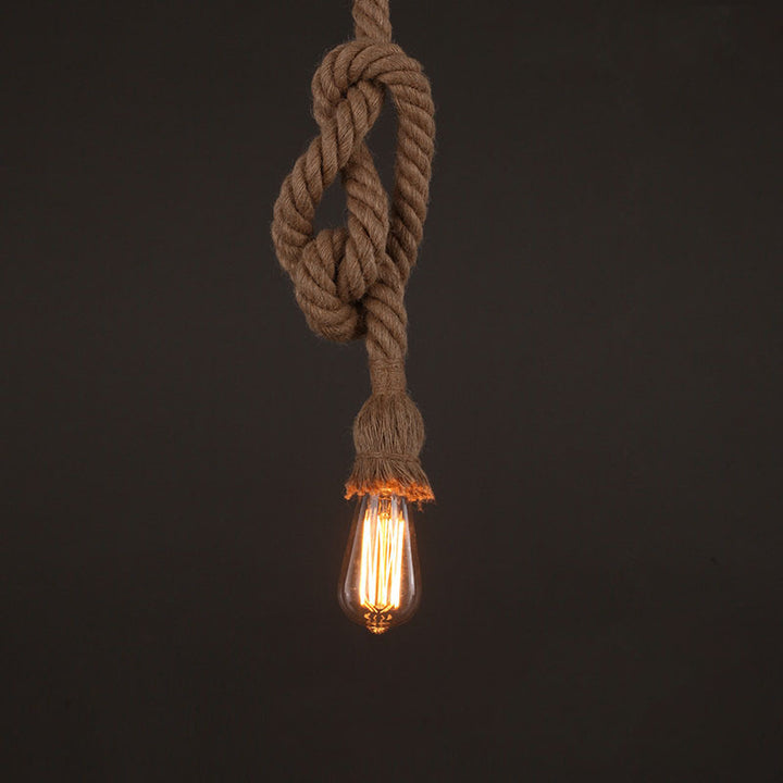 Rustic Rope Pendant Light