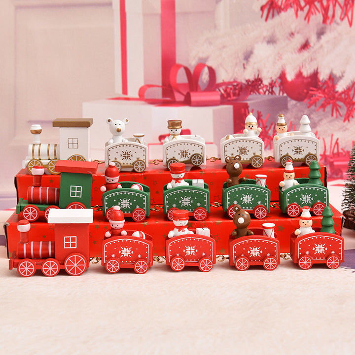 Decorative Christmas Train Figurine Set