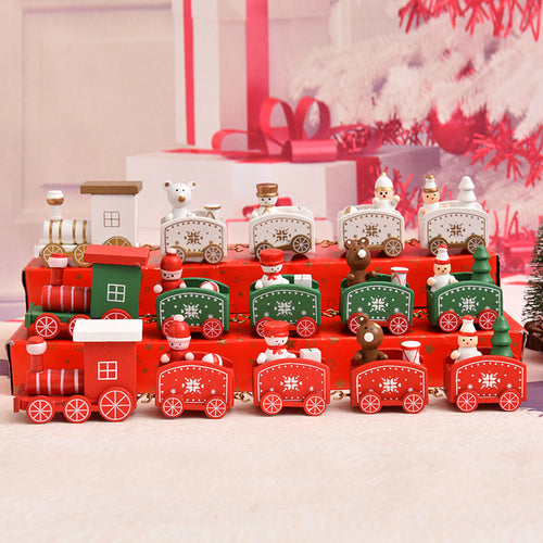 Decorative Christmas Train Figurine Set
