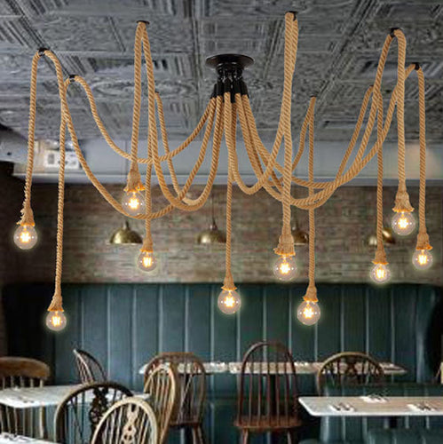 Rustic Rope Pendant Light