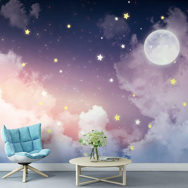 BowLift | Wall Art Modern Moon Star Mural Wallpaper