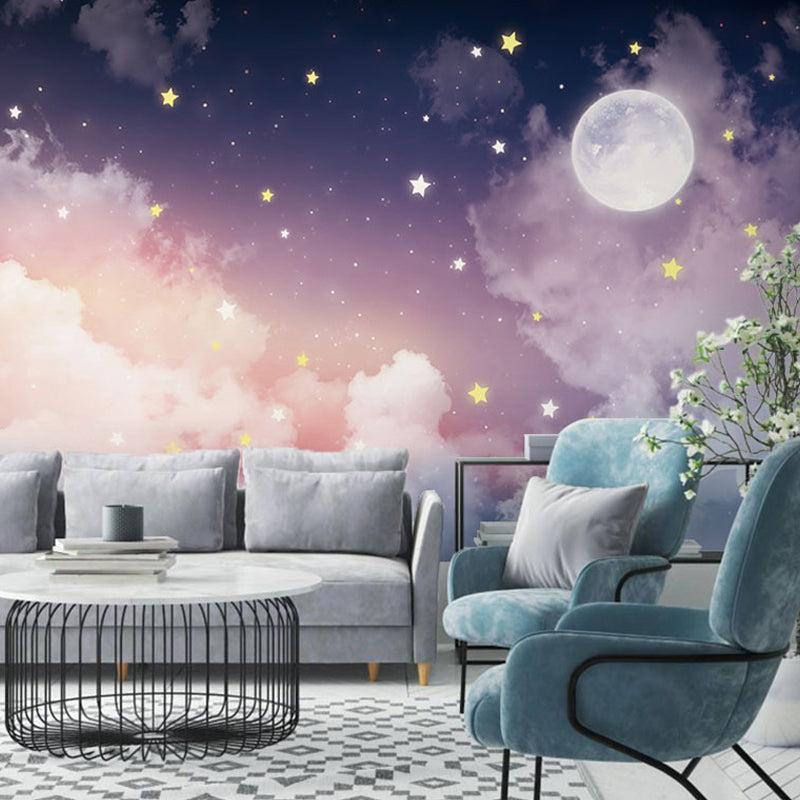 BowLift | Wall Art Modern Moon Star Mural Wallpaper