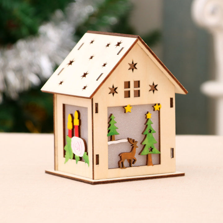 Decorative Wooden Santa House Ornament Bowlift