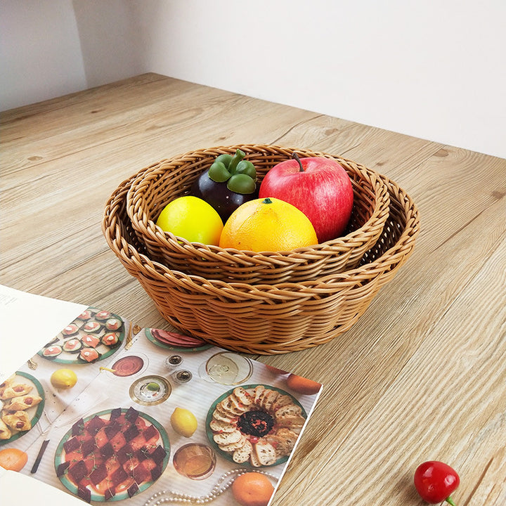 Natural Woven Serving Bowl Set Bowlift