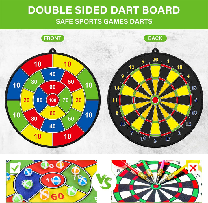 BowLift | Large Double-Sided Dartboard for Kids – Play, Learn and Relax