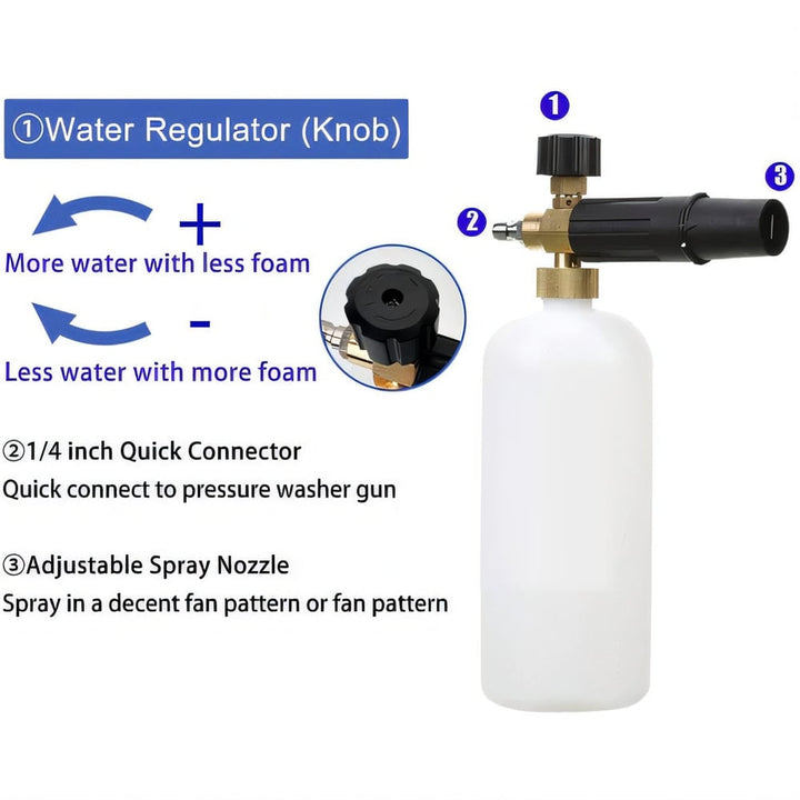 BowLift | Enhance Your Car Washing Experience -  Foam Cannon Dual Connector Accessory