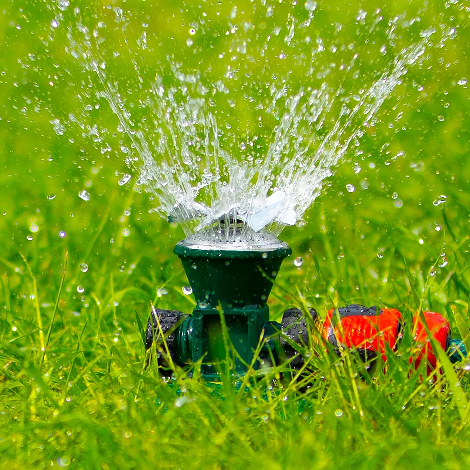 BowLift | 360-Degree Automatic Rotating Metal Lawn Sprinkler – Effective Garden Watering Spray Head
