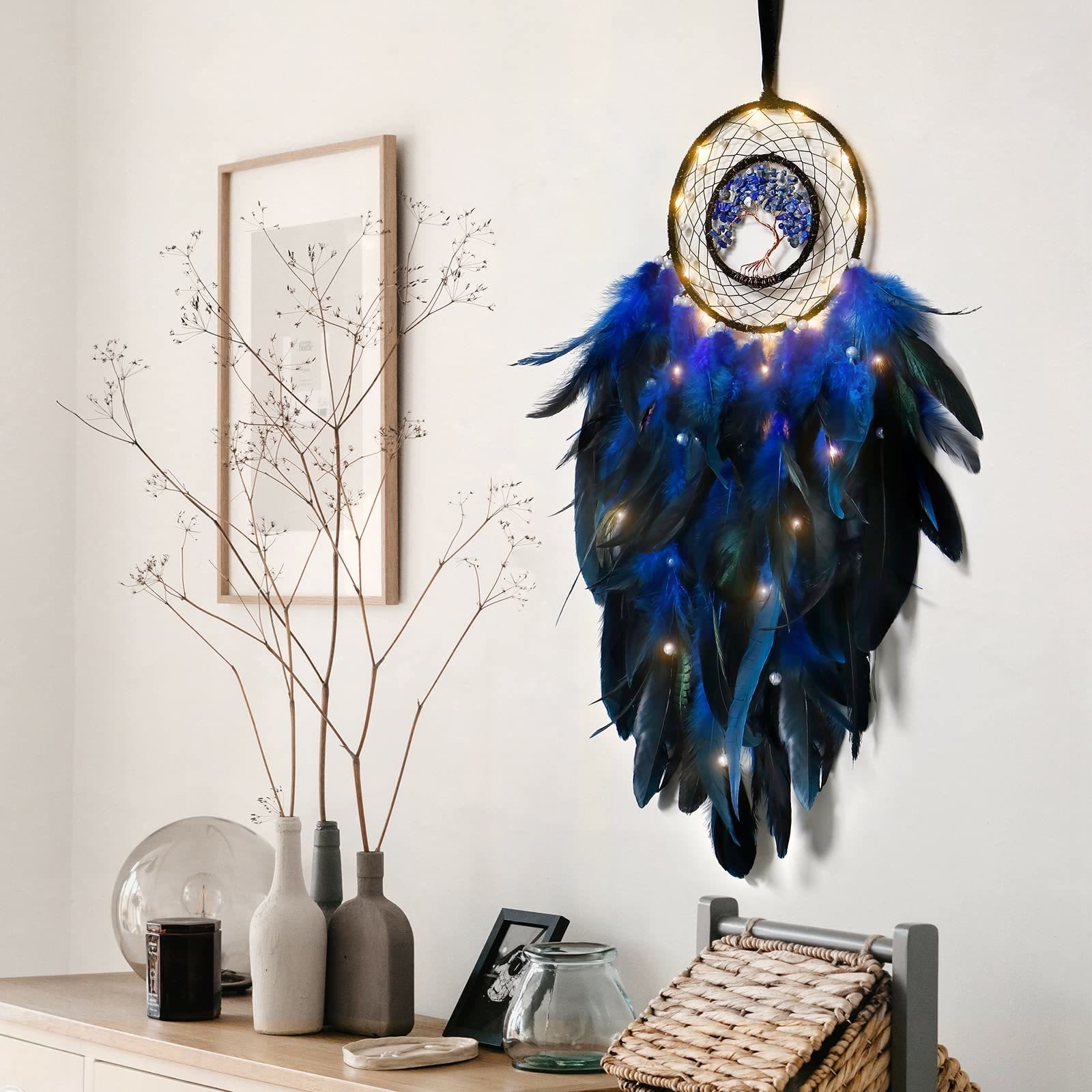 BowLift | Frendorf Crystal Tree of Life Feather Glow Dreamcatcher