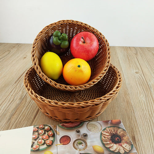 Natural Woven Serving Bowl Set Bowlift