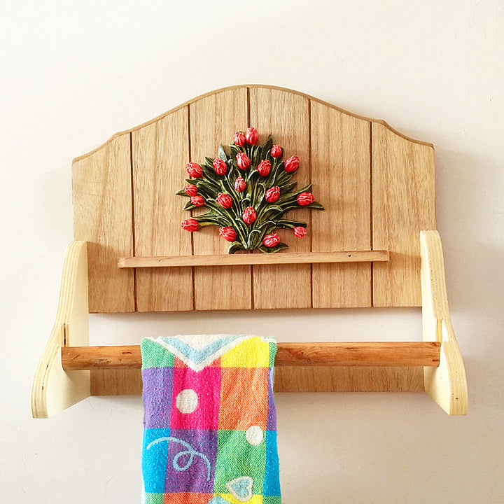 Floral Decorative Wall Shelf