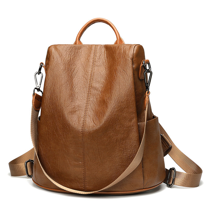 Stylish Multi-Functional Leather Backpack