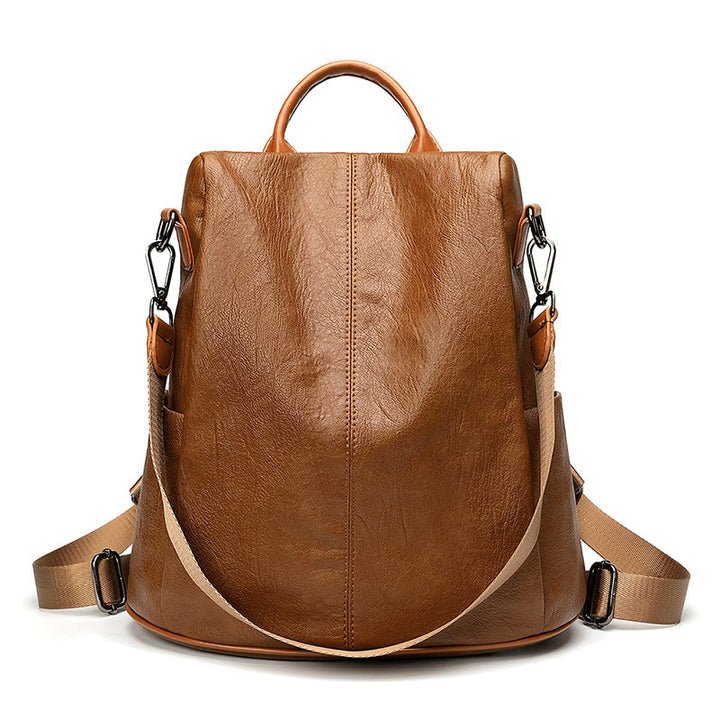 Stylish Multi-Functional Leather Backpack