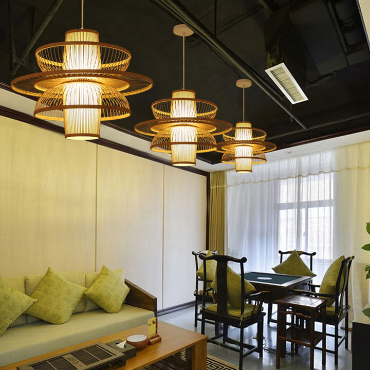 Bohemian Woven Pendant Light
