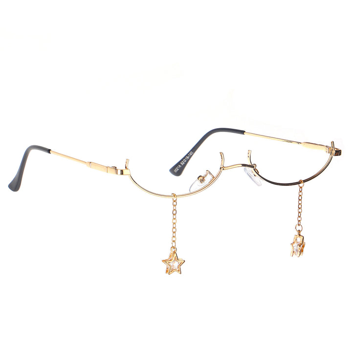 Decorative Star-Accented Eyewear Chain Bowlift