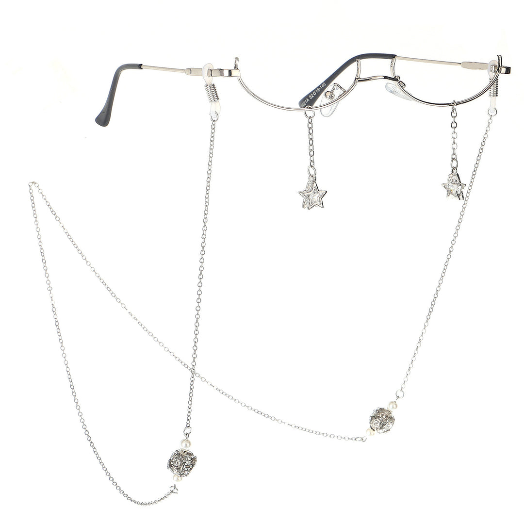 Decorative Star-Accented Eyewear Chain Bowlift
