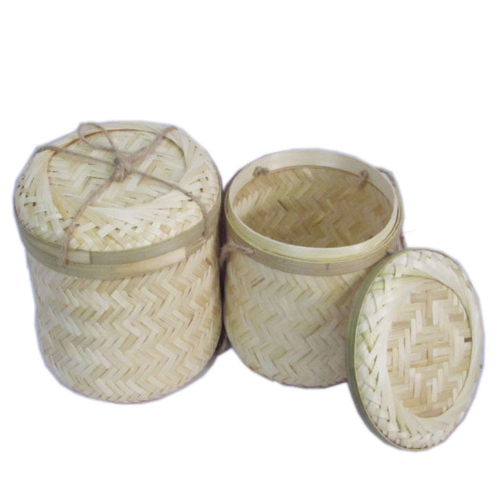 Natural Woven Storage Canister Bowlift