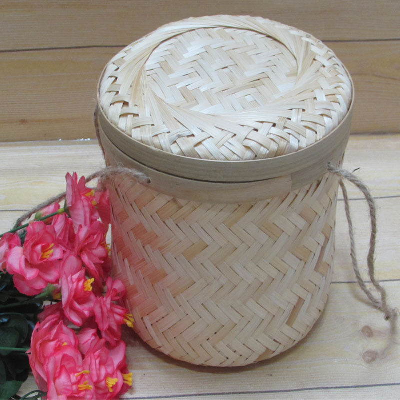 Natural Woven Storage Canister Bowlift