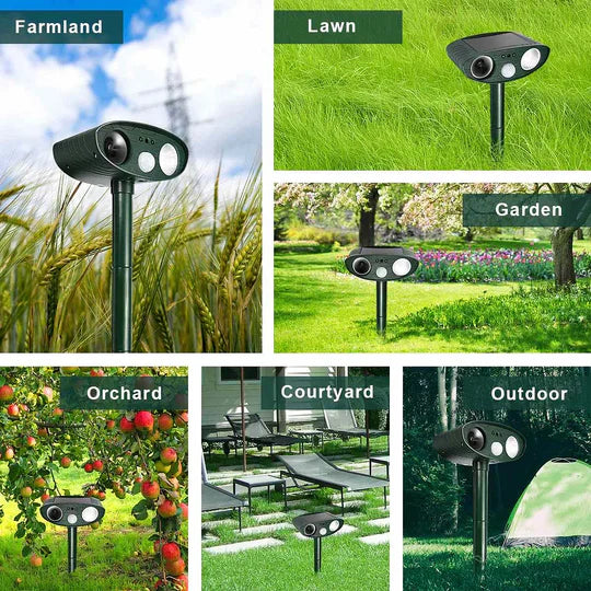 BowLift | Ultrasonic Deer Repeller - Pack Of 4 Solar Powered - Get Rid of Deer in 48 Hours