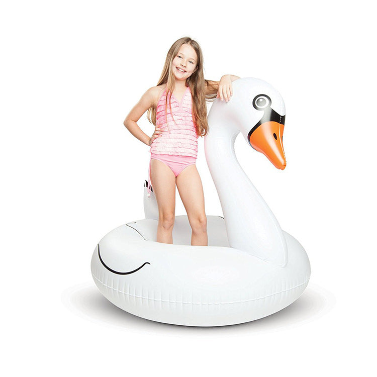 Unisex Inflatable Swimming Ring in Swan Shape Bowlift