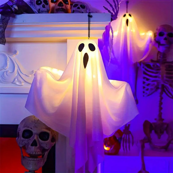 BowLift | Set of 3 LED Hanging Ghost Decorations for Halloween