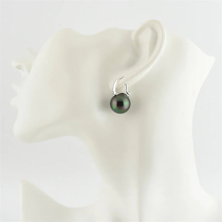 BowLift | Black Pearl Earrings  Available in White Champagne Grey Gold and Black  Pearl Dangle Earrings