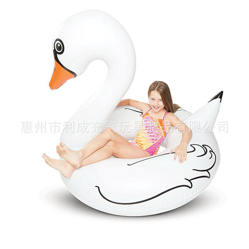 Unisex Inflatable Swimming Ring in Swan Shape Bowlift