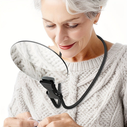 BowLift | 5X Magnifying Glass Pro – Hands-Free Adjustable Neck Magnifier for Reading, Crafts & Seniors