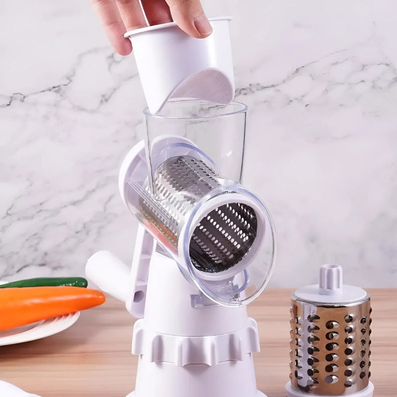VeggieMaster Slicer - Manual Vegetable Slicer with 3 Blades Bowlift