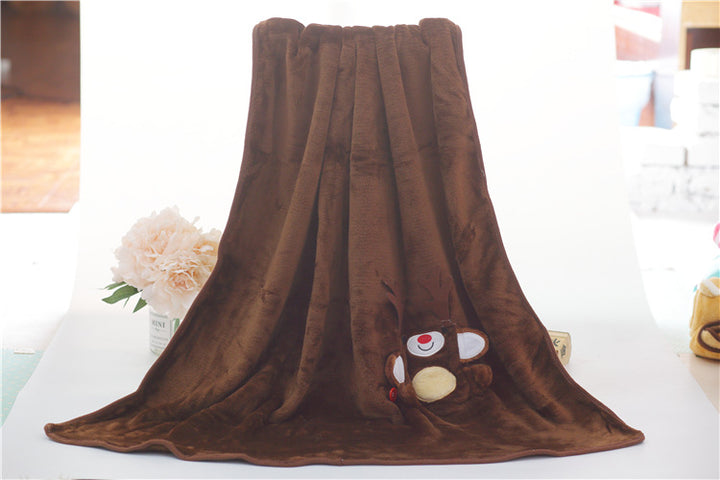 Cartoon Double Sided Flannel Christmas Blanket