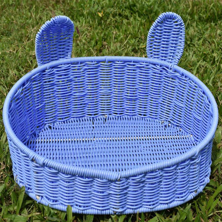 Decorative Woven Pet Bed Bowlift