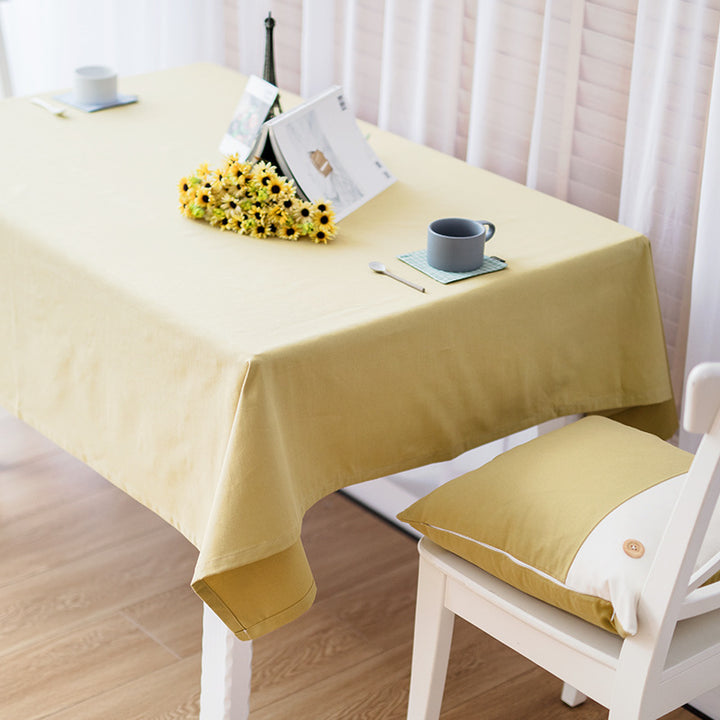 Woven Boho table runner with fringes and abstract watercolor pattern Bowlift