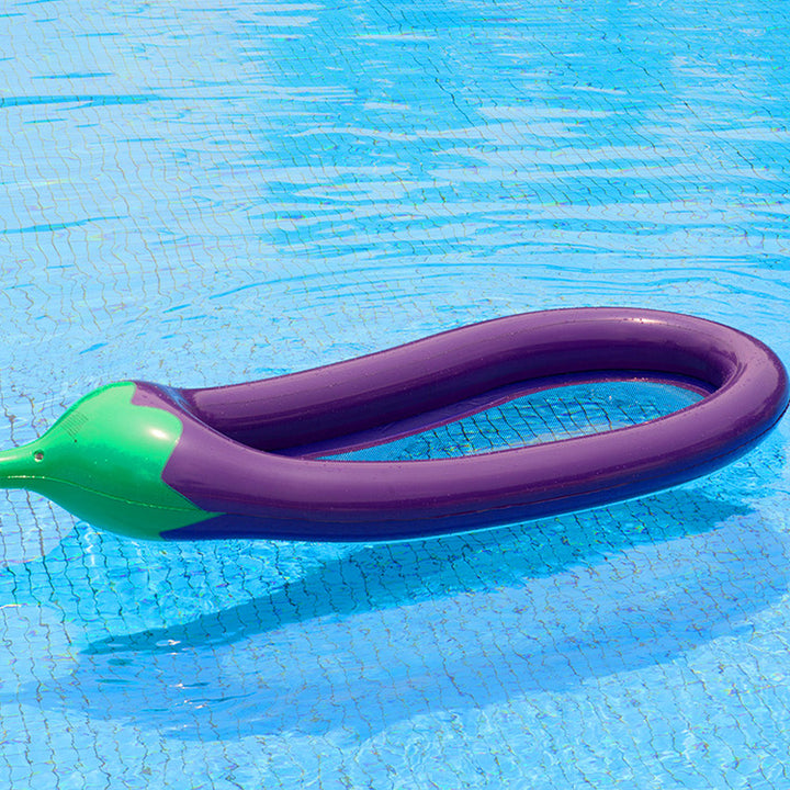 Women inflatable comfort lounger in Aubergine design Bowlift