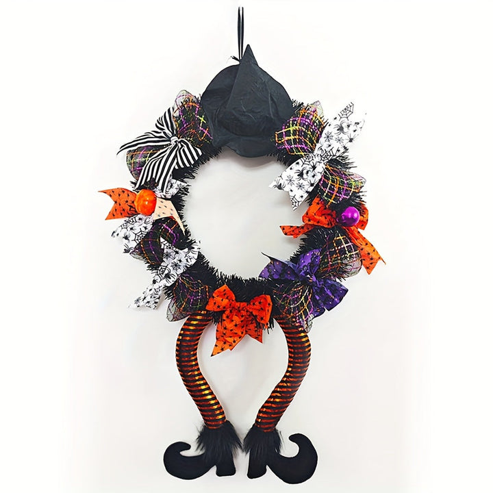 BowLift | Halloween Whimsical Witch Legs Wreath | Festive Front Door Decor