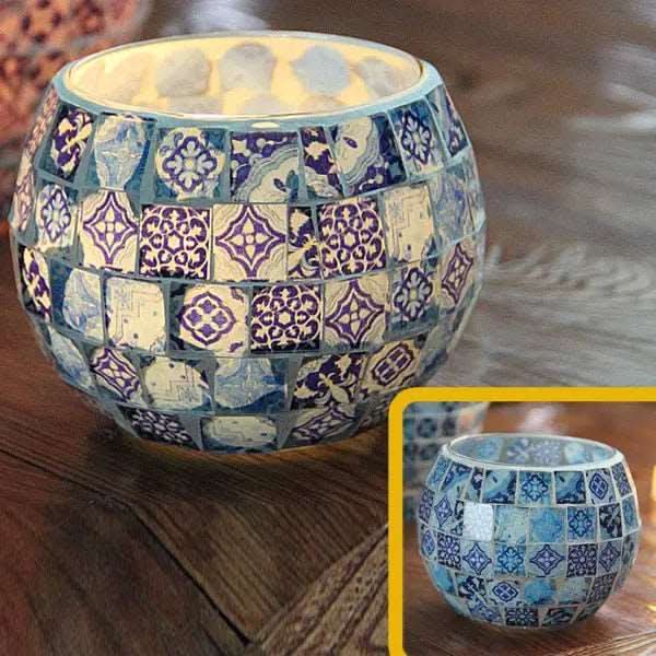 BowLift | Mosaic Glass Candle Holder for Home Decor