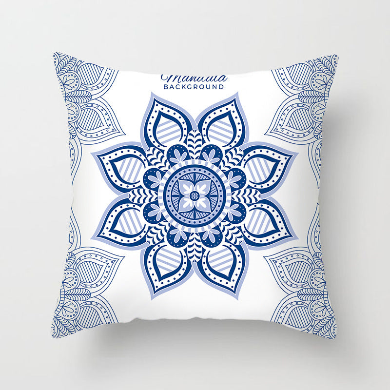 Decorative Marble Swirl Linen Throw Pillow Cover
