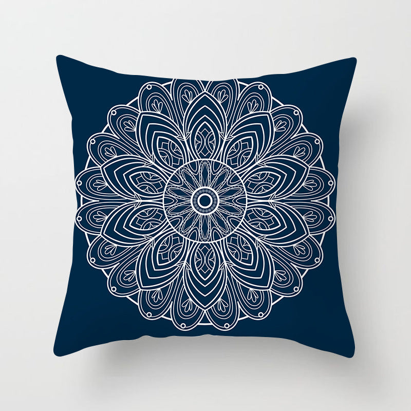 Decorative Marble Swirl Linen Throw Pillow Cover
